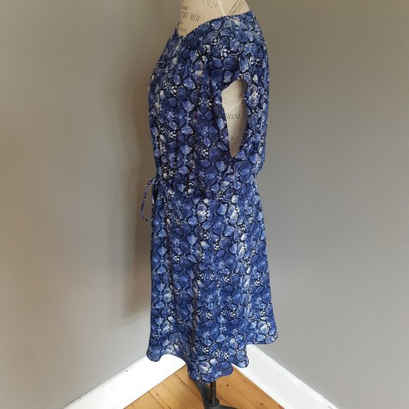 RW&Co Blue Snakeskin Dress - Picture 3 of 6